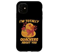 I'm Totally Quackers About You Funny Valentines Love Duckie Case for iPhone 11