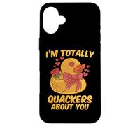 I'm Totally Quackers About You Funny Valentines Love Duckie Case for iPhone 16 Plus