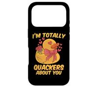 I'm Totally Quackers About You Funny Valentines Love Duckie Case for iPhone 17 Pro