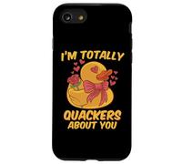 I'm Totally Quackers About You Funny Valentines Love Duckie Case for iPhone SE (2020) / 7/8