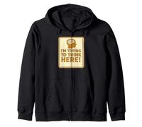 I'm Trying to Think Here - Brain Sign Zip Hoodie