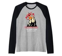 I'm Undiagnosed But Something Aint Right Funny Crazy Chicken Raglan Baseball Tee