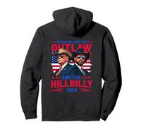 I'm Voting For The Outlaw And The Hillbilly - On Back Pullover Hoodie
