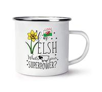 I'm Welsh What's Your Superpower Retro Enamel Mug Cup