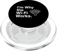 I'm Why The Wi-Fi Works Dad Joke Computer Router Fix PopSockets PopGrip for MagSafe