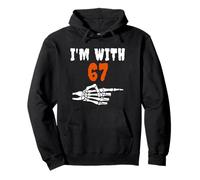 I'm With 67 Haunted by 67 Funny Six Seven Meme 6 7 Halloween Pullover Hoodie
