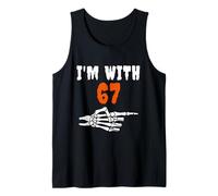 I'm with 67 Haunted by 67 Funny Six Seven Meme 6 7 Halloween Tank Top