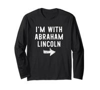 I'm with Abraham Abe Lincoln Costume Halloween Couple Long Sleeve T-Shirt