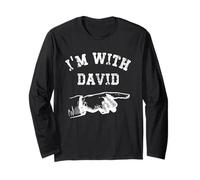 I'm with David Funny Personalized Matching Buddy Long Sleeve T-Shirt