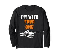 I'm with Four One Haunted by 41 Funny 41 Meme 4 1 Halloween Long Sleeve T-Shirt