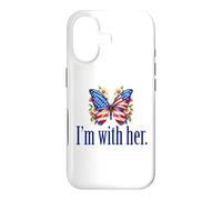 I'm With Her Cute Feminist Butterfly Political Case for iPhone 17