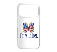 I'm With Her Cute Feminist Butterfly Political Case for iPhone 17 Pro