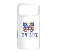 I'm With Her Cute Feminist Butterfly Political Case for iPhone 17 Pro Max