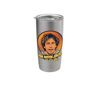 I'm with Jack Tripper Funny Three's Company Retro Stainless Steel Insulated Tumbler