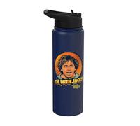 I'm with Jack Tripper Funny Three's Company Retro Stainless Steel Insulated Water Bottle