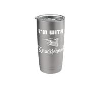 I'm with Knucklehead Funny Stooge Stainless Steel Insulated Tumbler