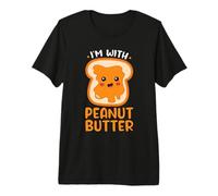 I'm with Peanut Butter Best Friend Matching Couples Premium T-Shirt