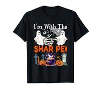 I'm with Shar Pei Costume Boo Ghosts Halloween Owner Couple T-Shirt