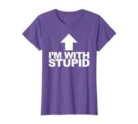 I'm with Stupid Funny Arrow Pointing Up I'm with Stupid T-Shirt