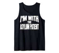 I'm with The Asylum Patient Funny Matching Halloween Costume Tank Top