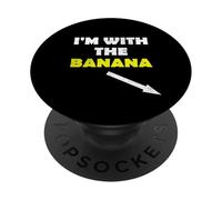 I'm With The Banana Arrow Funny Couples Costume Husband Wife PopSockets Adhesive PopGrip