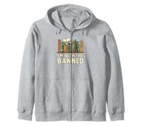 I'm With The Banned Book Lover Library Graphic Zip Hoodie