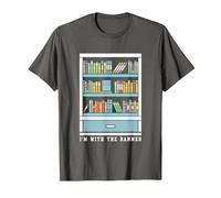 I'm with The Banned Books I Read Banned Books Lovers T-Shirt, Men, Asphalt Grey, 4X-Large