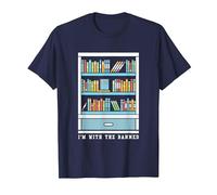I'm with The Banned Books I Read Banned Books Lovers T-Shirt, Men, Navy Blue, Medium