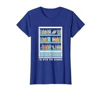 I'm with The Banned Books I Read Banned Books Lovers T-Shirt, Women, Royal Blue, Medium