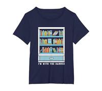 I'm with The Banned Books I Read Banned Books Lovers T-Shirt, Women's Plus, Navy Blue, 2X