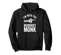 I'm With The Buddhist Monk Funny Halloween Couple Costume Pullover Hoodie