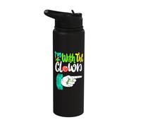 Im with The Clown Funny Circus Matching Halloween Costume Stainless Steel Insulated Water Bottle