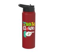 Im with The Clown Funny Circus Matching Halloween Costume Stainless Steel Insulated Water Bottle