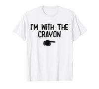 I'm With the Crayon Funny Halloween Costume Couples Matching T-Shirt