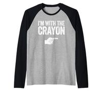 I'm with The Crayon Shirt Adult Kids Matching Crayon Costume Raglan Baseball Tee