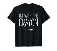 I'm With The Crayon Shirt Adult Kids Men Women Costume T-Shirt