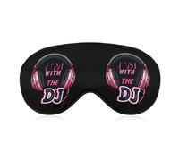 I'm with The DJ Sleep Mask Soft Blackout Eye Mask Eye Shade Cover with Adjustable Strap for Men Women