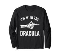 I'm with The Dracula Funny Halloween Couple Costume Party Long Sleeve T-Shirt