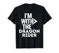 I'm With The Dragon Rider Funny Costume Couples Matching T-Shirt