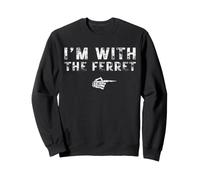 I'm With The FERRET Couples Matching Costume Easy Halloween Sweatshirt