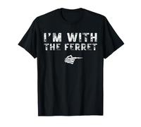 I'm with The Ferret Couples Matching Costume Easy Halloween T-Shirt