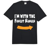 I'm with The Forest Ranger Funny Lazy Halloween Costume Comfort Colors Adult Heavyweight T-Shirt