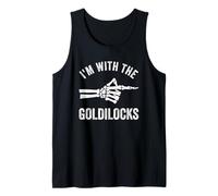 I'm with The Goldilocks Funny Halloween Couple Costume Party Tank Top