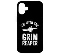 I'm With The Grim Reaper Funny Halloween Couple Costume Case for iPhone 16 Plus