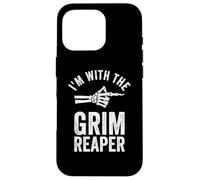 I'm With The Grim Reaper Funny Halloween Couple Costume Case for iPhone 16 Pro