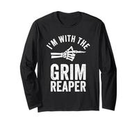 I'm with The Grim Reaper Funny Halloween Couple Costume Long Sleeve T-Shirt
