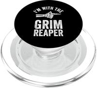 I'm With The Grim Reaper Funny Halloween Couple Costume PopSockets PopGrip for MagSafe