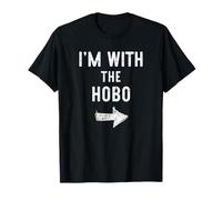 I'm With The Hobo Costume Halloween Matching Couple T-Shirt