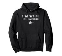 I'm With The JACKASS Couples Matching Costume Easy Halloween Pullover Hoodie