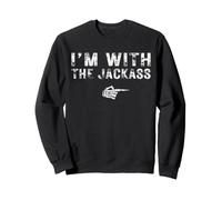 I'm With The JACKASS Couples Matching Costume Easy Halloween Sweatshirt